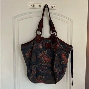 Floral Patterned Tote Bag - Multicolor